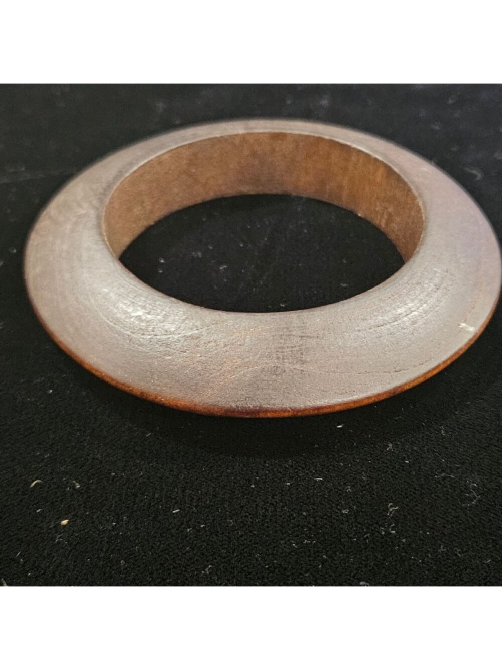 Solid wood Round Bangle Bracelet Handmade Art Deco Boho Chic Minimal